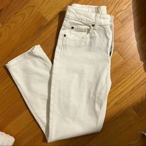 Slim high waist white jeans